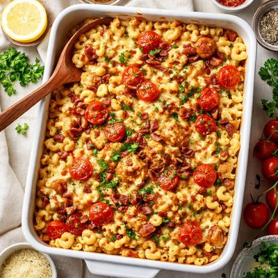 Image of Chicken and Macaroni Pasta Bake