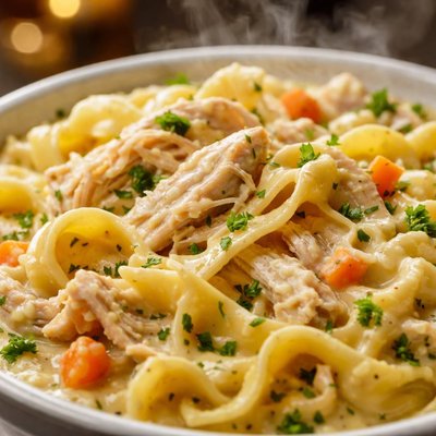 Image of Chicken and Noodles Crock Pot