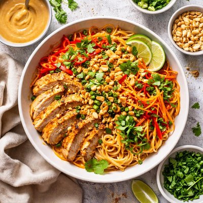 Image of Chicken and Noodles with Peanut Sauce