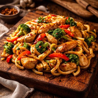 Image of Chicken and Pasta Stir Fry