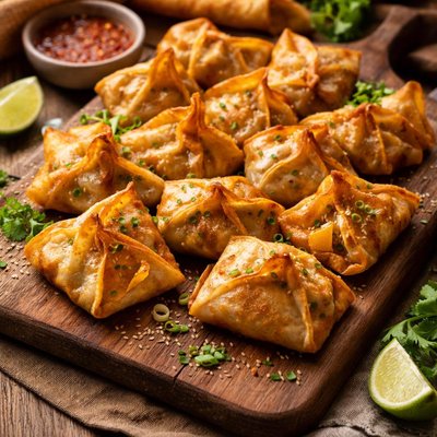 Image of Chicken and Peach Wontons