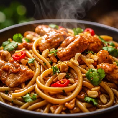 Image of Chicken and Peanut Noodles