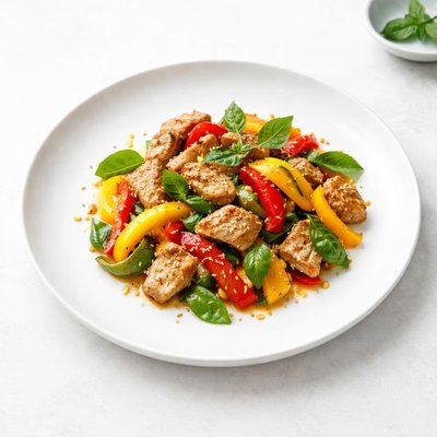 Image of Chicken and Pepper Stir Fry with Basil