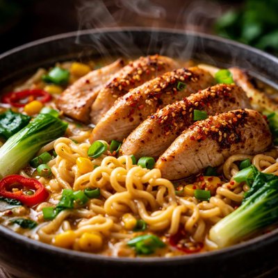 Image of Chicken and Ramen Noodles