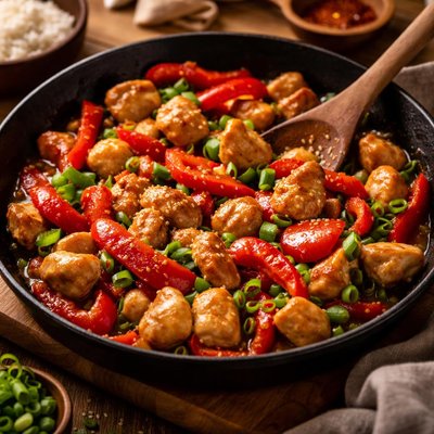 Image of Chicken and Red Pepper Stir Fry