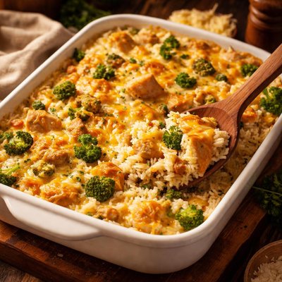 Image of Chicken and Rice Cheesy Casserole