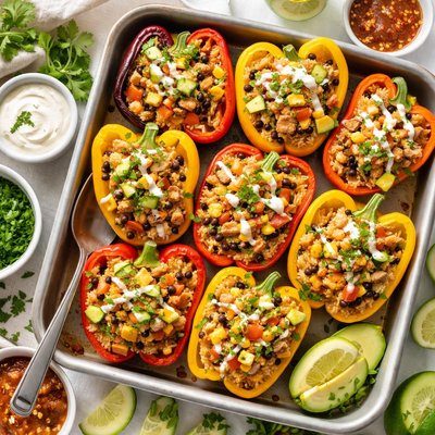 Image of Chicken and Rice Stuffed Peppers