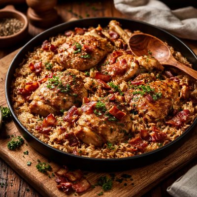 Image of Chicken and Rice with Bacon