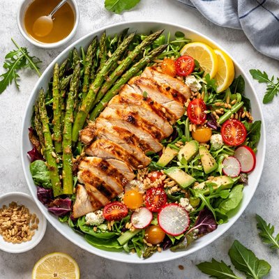 Image of Chicken and Roasted Asparagus Salad
