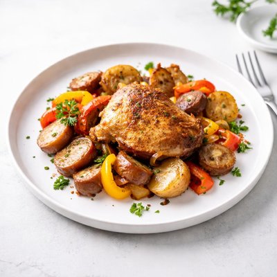 Image of Chicken and Sausage Skillet Supper