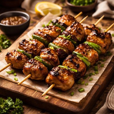 Image of Chicken and Scallion Skewers