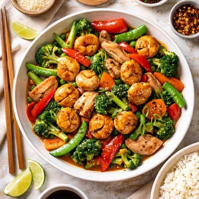 Image of Chicken and Scallop Stir Fry