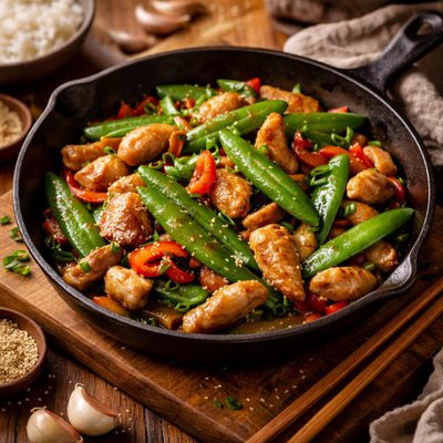 Image of Chicken and Snow Pea Stir Fry