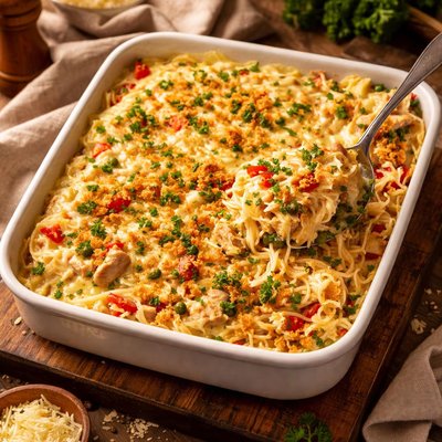 Image of Chicken and Spaghetti Noodle Casserole
