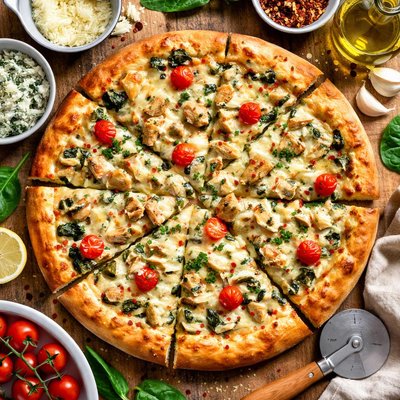 Image of Chicken and Spinach Dip Pizza