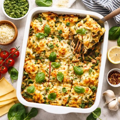 Image of Chicken and Spinach Pesto Lasagna
