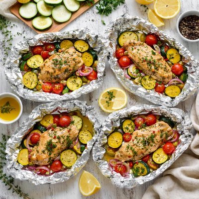 Image of Chicken and Summer Squash Packets