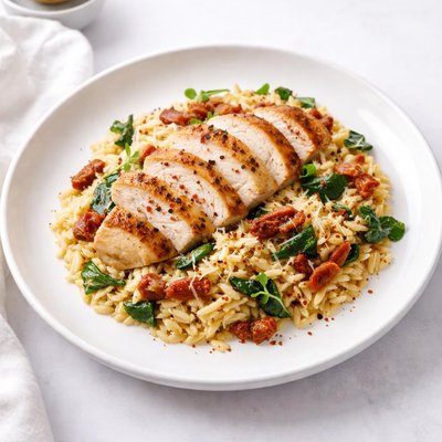 Image of Chicken and Sun Dried Tomato Orzo