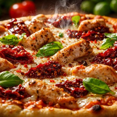 Image of Chicken and Sun Dried Tomatoes Pizza