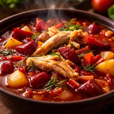 Image of Chicken and Vegetable Borscht