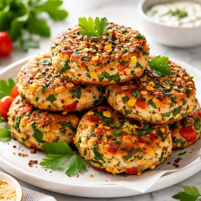 Image of Chicken and Vegetable Burger Patties