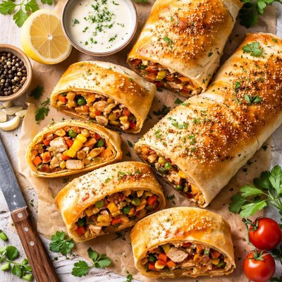 Image of Chicken and Vegetable Pasty Roll