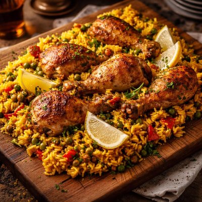 Image of Chicken and Yellow Rice