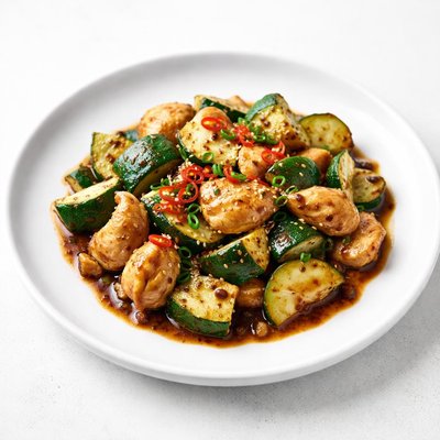 Image of Chicken and Zucchini with Spicy Black Bean Sauce