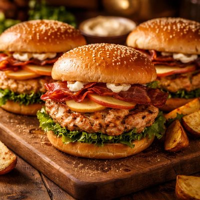 Image of Chicken Apple Bacon Burgers