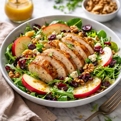 Image of Chicken Apple Walnut Salad with Honey Mustard Dressing