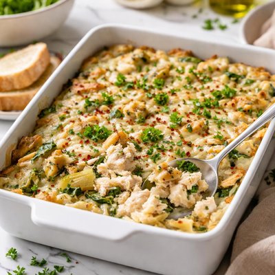 Image of Chicken Artichoke Dip Casserole