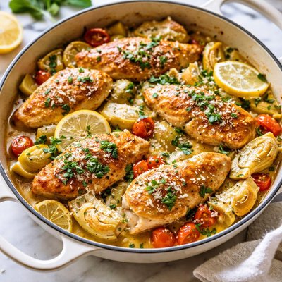 Image of Chicken Artichoke Skillet