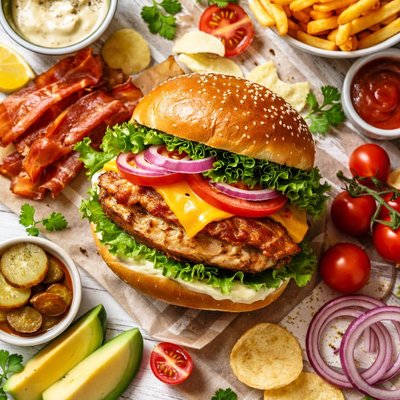 Image of Chicken Bacon Cheeseburger Deluxe