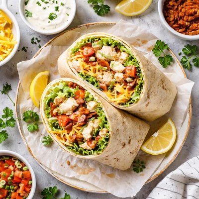 Image of Wrap de Pollo sin lácteos con Tocino y Aderezo Ranch