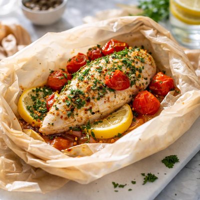 Image of Chicken Baked in Parchment