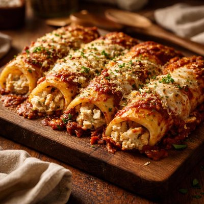 Image of Chicken Baked Ricotta Manicotti