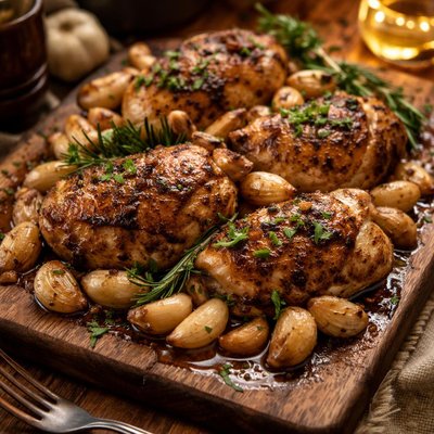 Image of Chicken Baked with 40 Cloves of Garlic