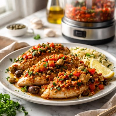 Image of Chicken Barcelona with Food Processor