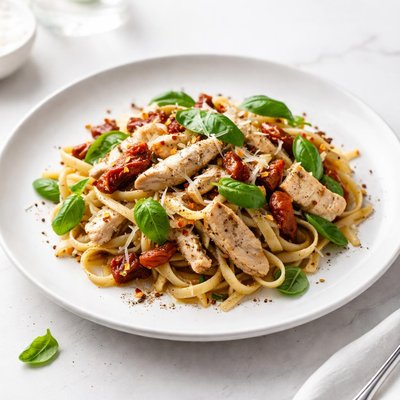 Image of Chicken Basil and Sun Dried Tomato Pasta