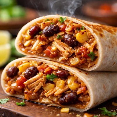Image of Chicken Bean Burritos Crock Pot