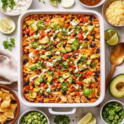 Image of Chicken Black Bean and Tortilla Casserole