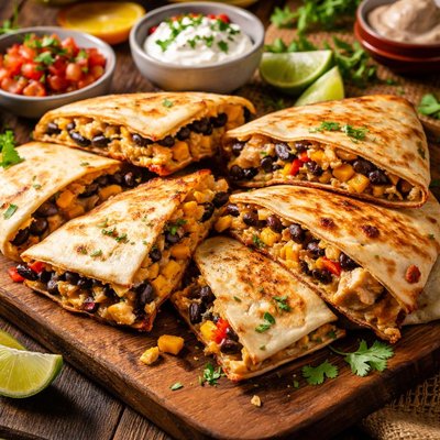 Image of Chicken Black Bean Corn Grilled Quesadillas