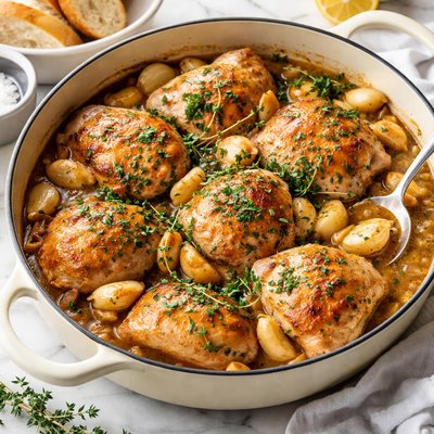 Image of Chicken Braised with 40 Cloves of Garlic