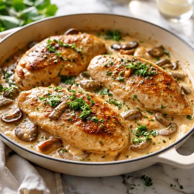 Image of Chicken Breasts in Brandy Cream Sauce
