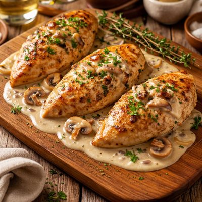 Image of Chicken Breasts in Champagne Sauce