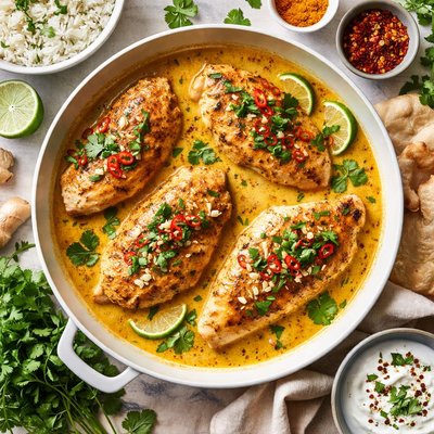 Image of Chicken Breasts in Curried Cream Sauce