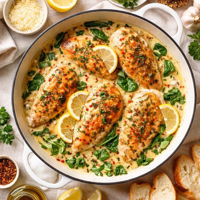 Image of Chicken Breasts in Lemon Cream Sauce