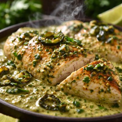 Image of Chicken Breasts in Poblano Sauce