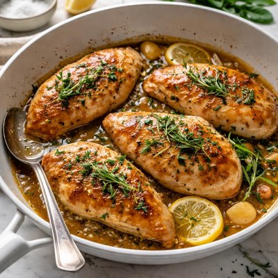 Image of Chicken Breasts in Rosemary Pan Sauce
