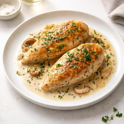 Image of Chicken Breasts in Sherry and Sour Cream